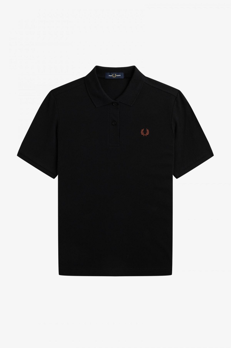 Fred Perry Shirt Fred Perry G6000 Mujer Negras Marrones | MCLFT58295