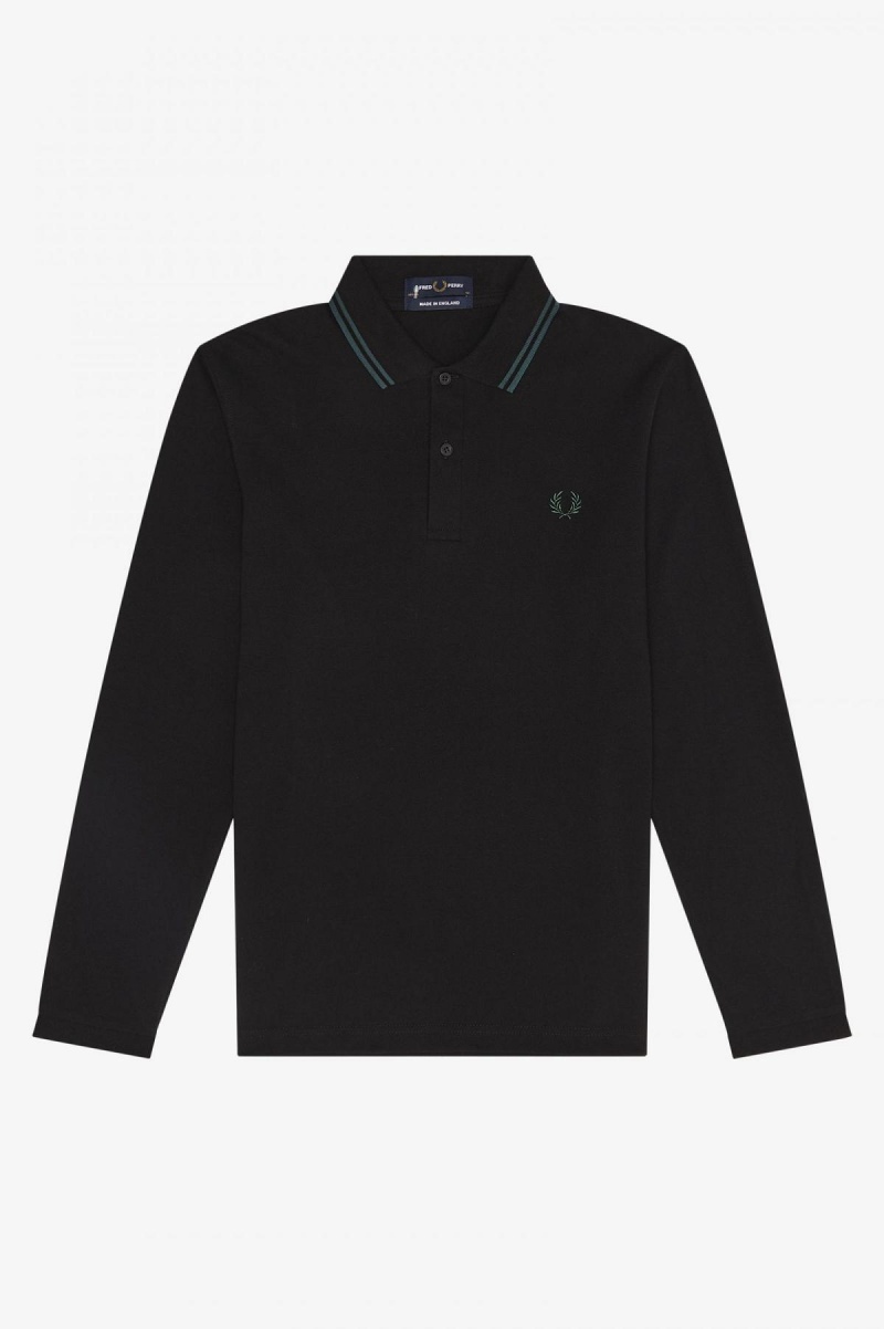 Fred Perry Shirt Fred Perry M1212 Hombre Negras Azules Azules | GCLEC68442