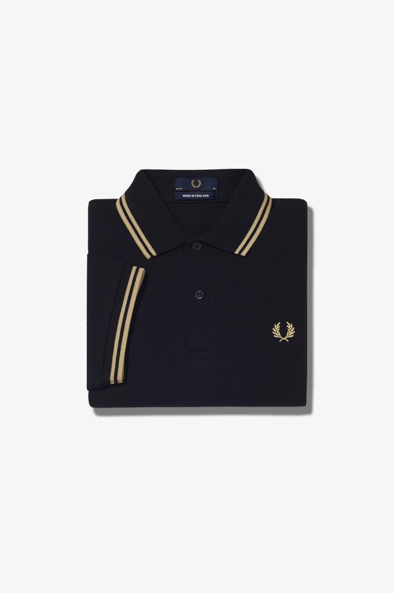 Fred Perry Shirt Fred Perry M12 Hombre Negras | CLZPD22290