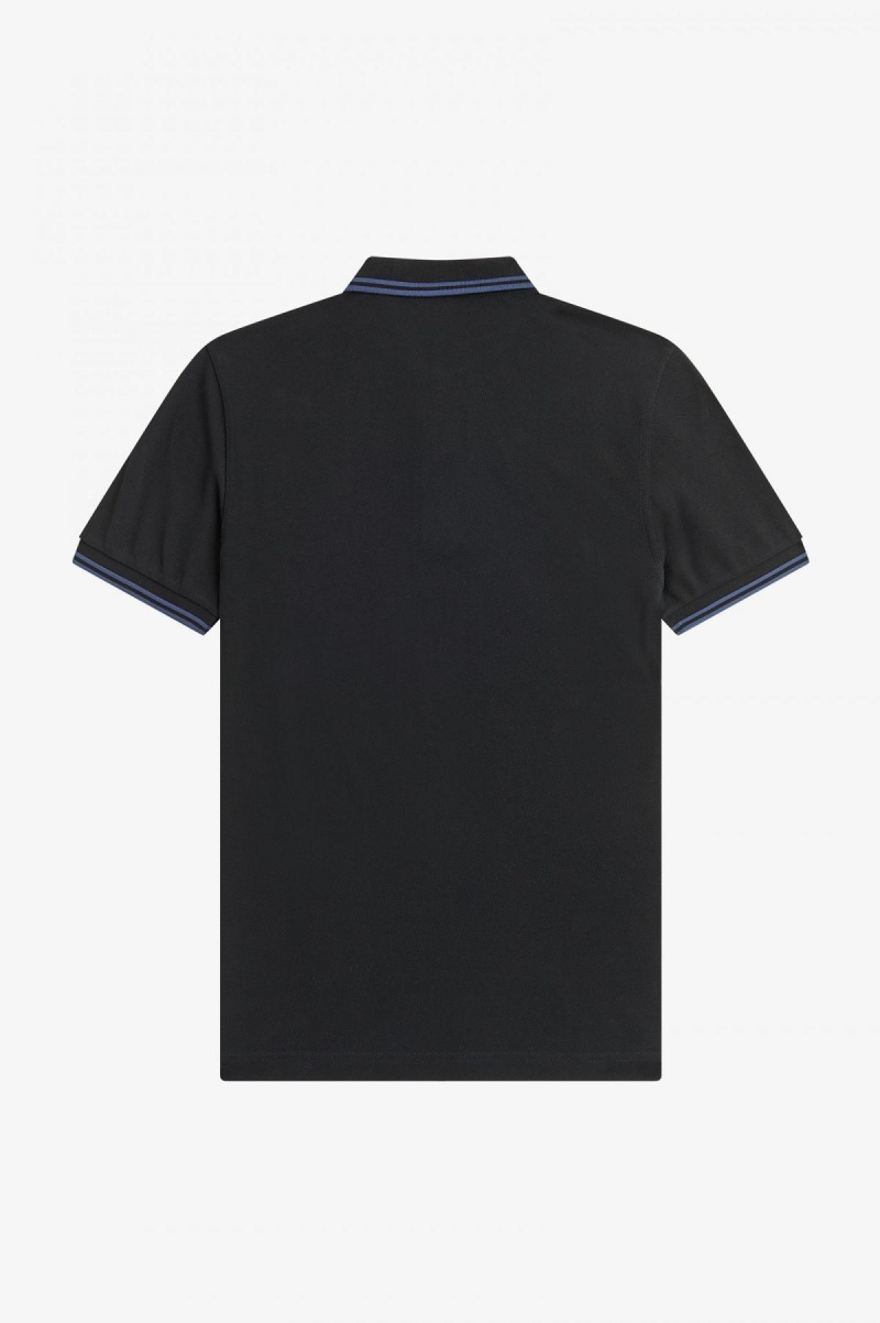 Fred Perry Shirt Fred Perry M3600 Hombre Negras Azules Azules | ACLDF74600