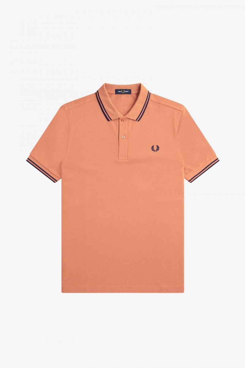 Fred Perry Shirt Fred Perry M3600 Hombre Verde Menta Azul Marino Azul Marino | CLJKU33339