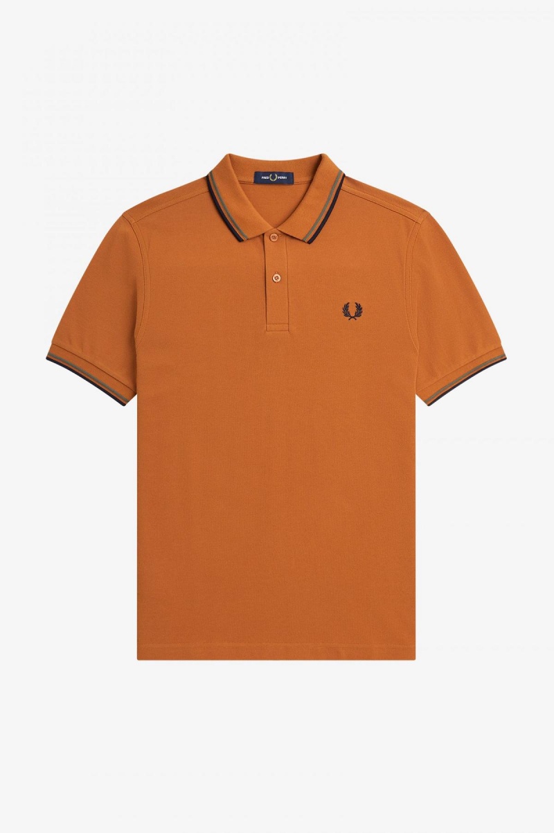 Fred Perry Shirt Fred Perry M3600 Hombre Verde Azul Marino | ECLHC83886