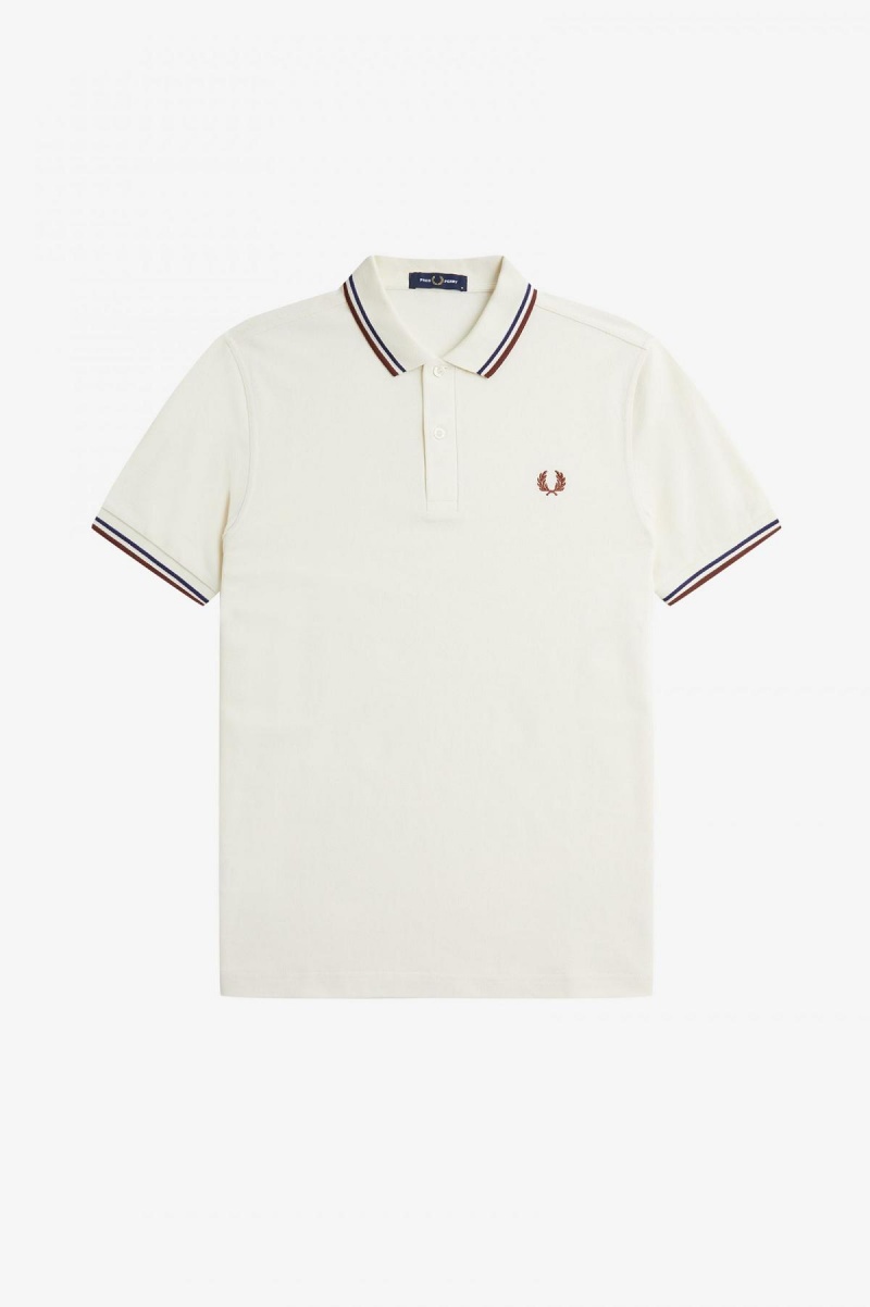 Fred Perry Shirt Fred Perry M3600 Hombre Azul Marino Marrones | CLNZX95221