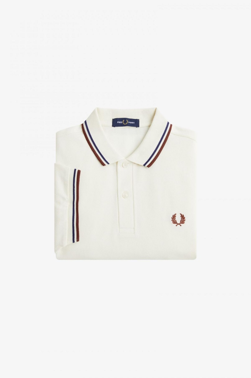 Fred Perry Shirt Fred Perry M3600 Hombre Azul Marino Marrones | CLNZX95221