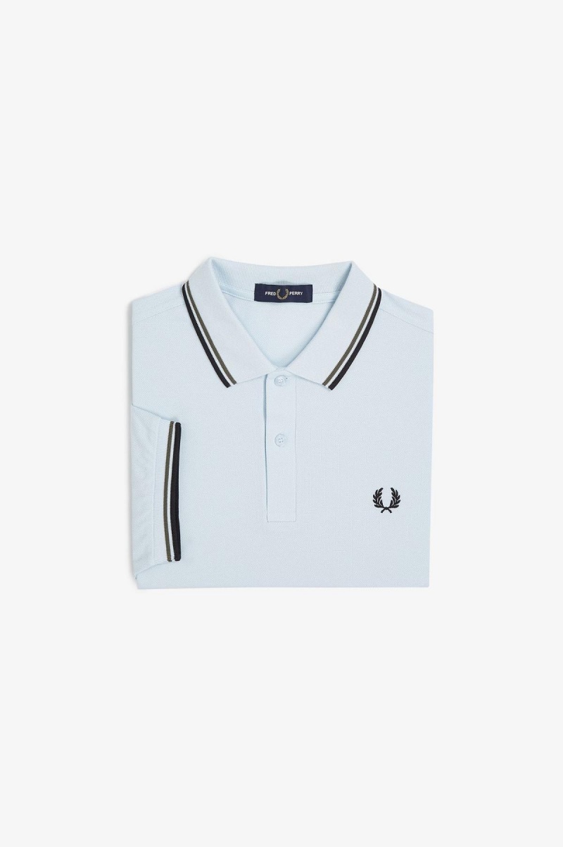 Fred Perry Shirt Fred Perry M3600 Hombre Verde Menta Verde Negras | DCLKV44054