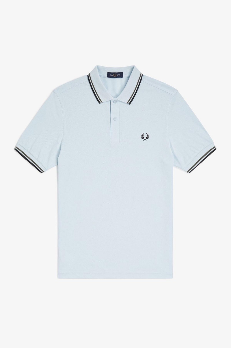 Fred Perry Shirt Fred Perry M3600 Hombre Verde Menta Verde Negras | DCLKV44054