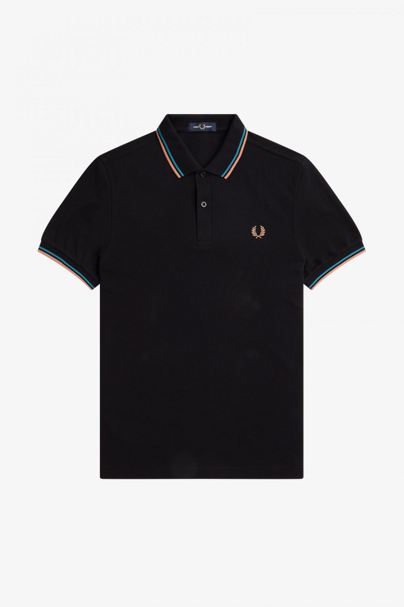 Fred Perry Shirt Fred Perry M3600 Hombre Negras Azules Verde Menta | CLCIF30798