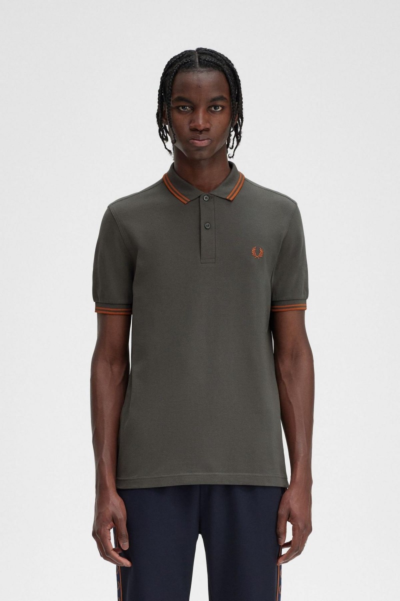 Fred Perry Shirt Fred Perry M3600 Hombre Verde | GCLEC46712