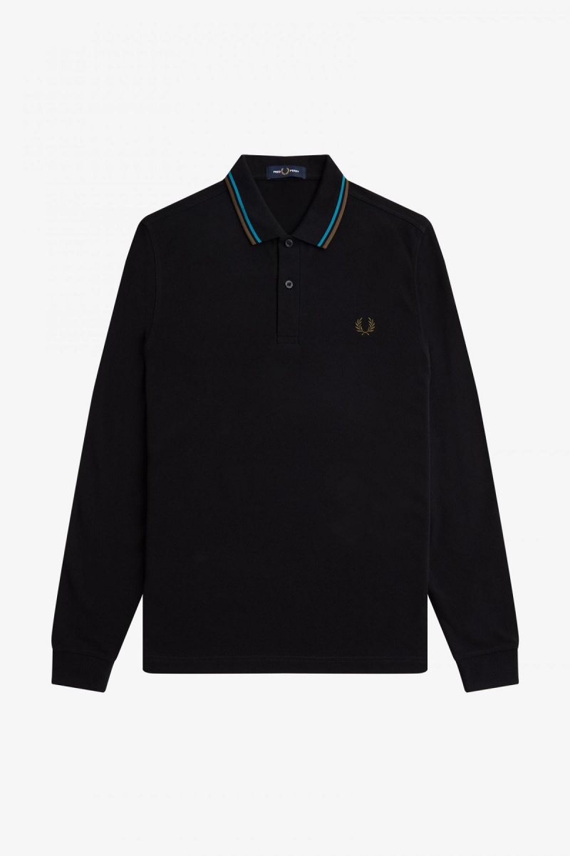 Fred Perry Shirt Fred Perry M3636 Hombre Negras Azules Verde | MCLFT88093