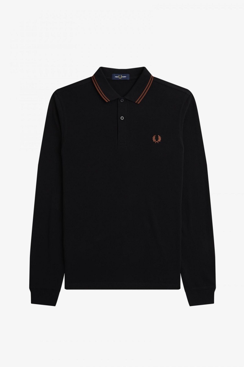 Fred Perry Shirt Fred Perry M3636 Hombre Negras Marrones Marrones | CLJZR40384