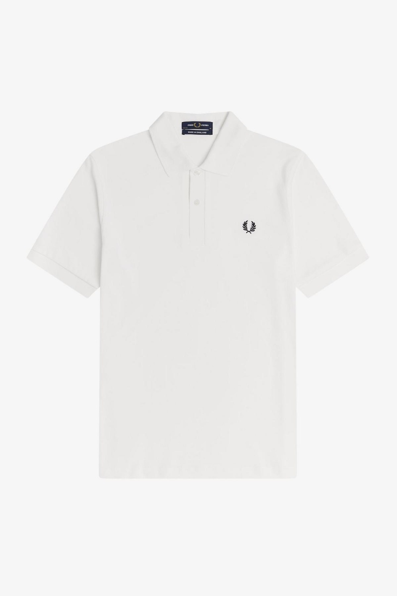 Fred Perry Shirt Fred Perry M3 Hombre Blancas Azul Marino | CLEAH62250