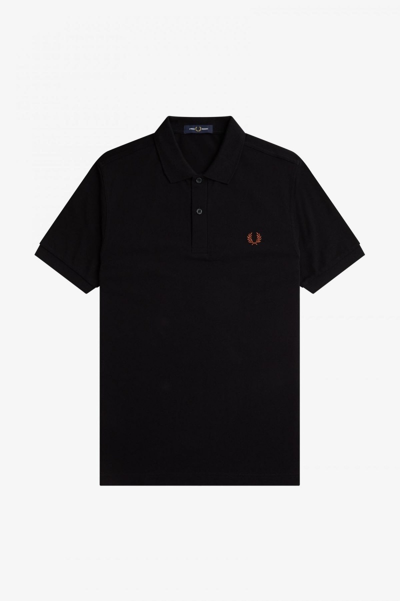 Fred Perry Shirt Fred Perry M6000 Hombre Negras Marrones | CLJBT45281