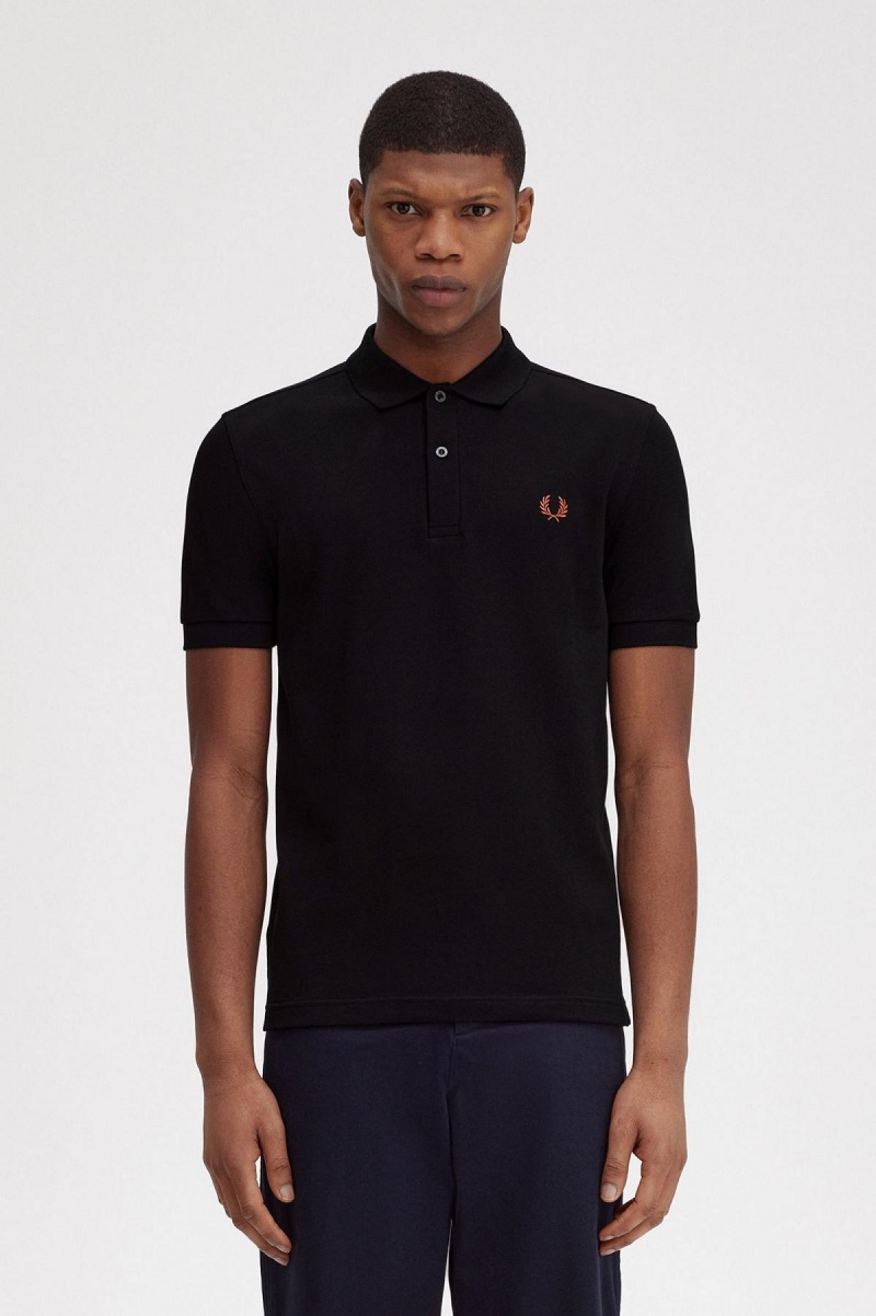 Fred Perry Shirt Fred Perry M6000 Hombre Negras Marrones | CLJBT45281