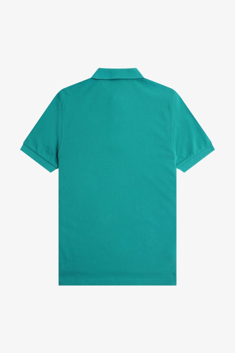 Fred Perry Shirt Fred Perry M6000 Hombre Verde Menta Oscuro Marrones | CLCIF91609