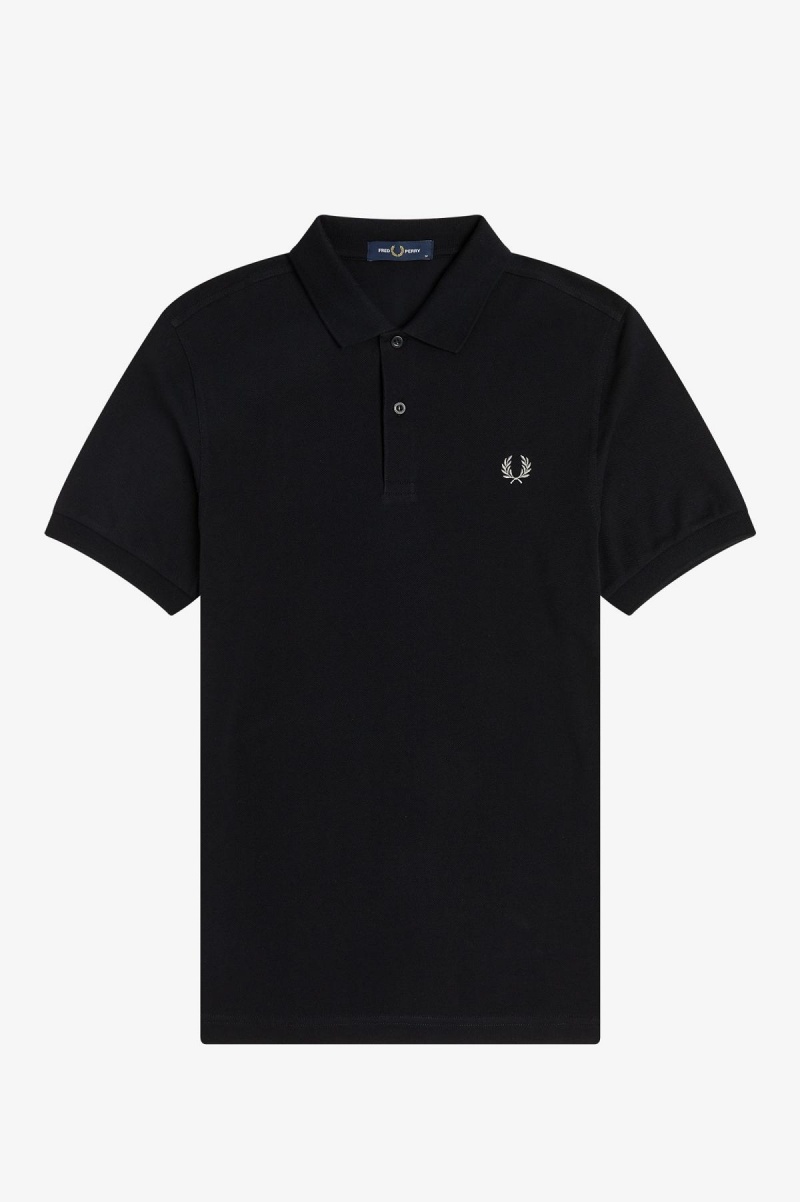 Fred Perry Shirt Fred Perry M6000 Hombre Negras | CLICD98382