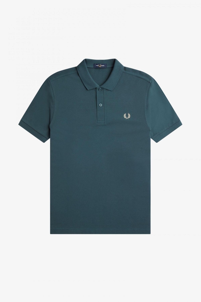 Fred Perry Shirt Fred Perry M6000 Hombre Azules Verde Menta | CLEGJ69747