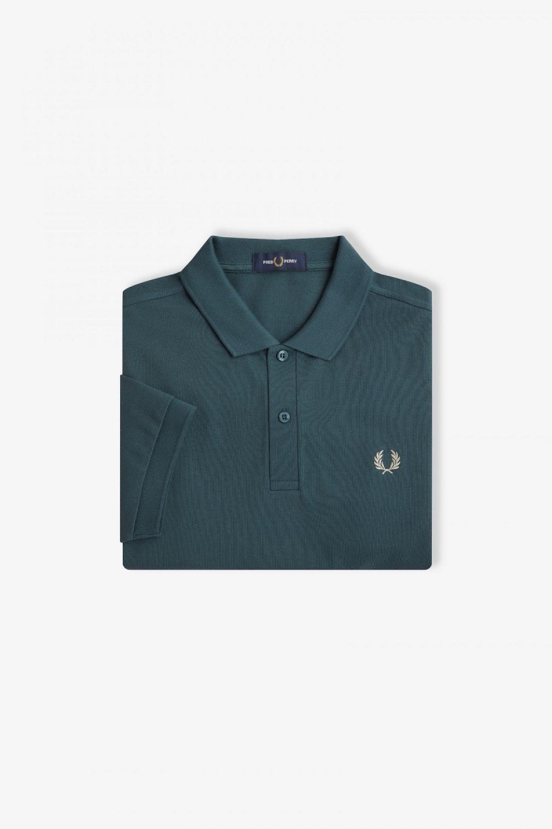 Fred Perry Shirt Fred Perry M6000 Hombre Azules Verde Menta | CLEGJ69747