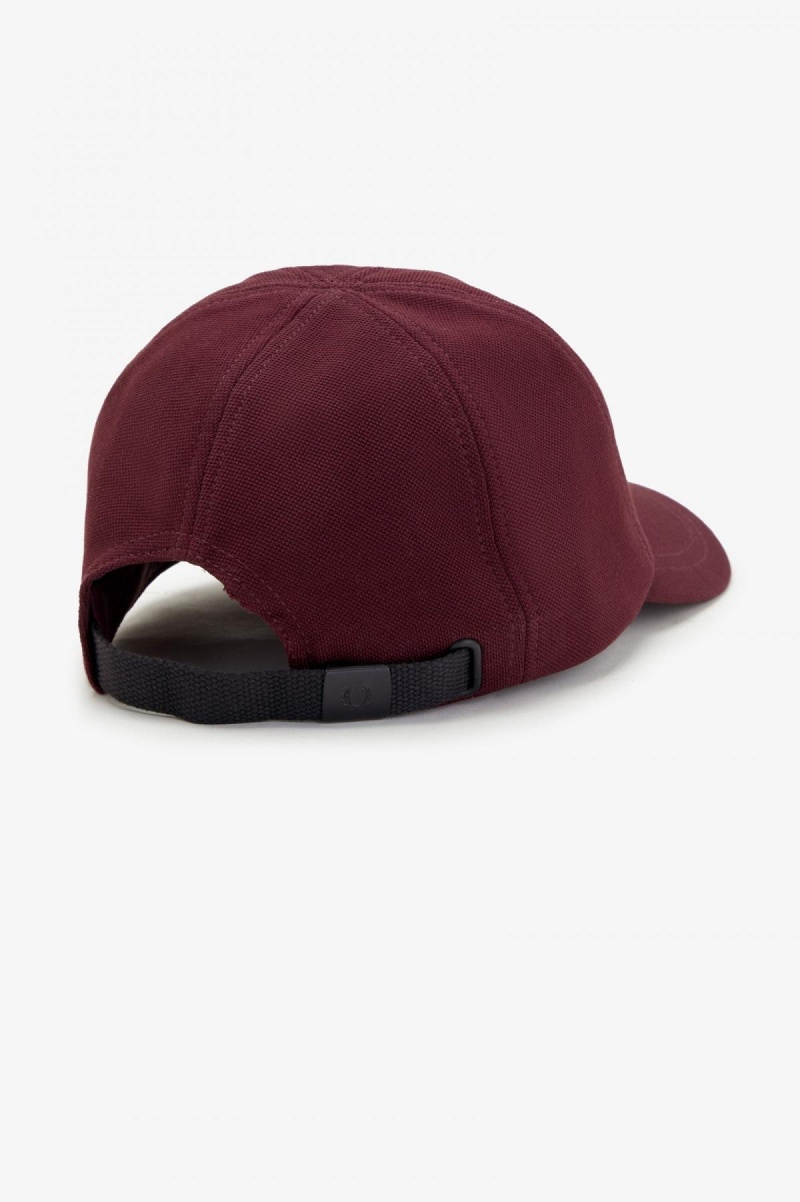 Gorra Fred Perry Classic Piqué Accessories Oxblood / Shaded Stone | CLJBT63210