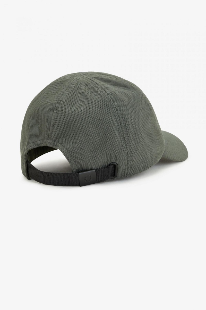 Gorra Fred Perry Classic Piqué Accessories Verde Negras | XCLGW27114