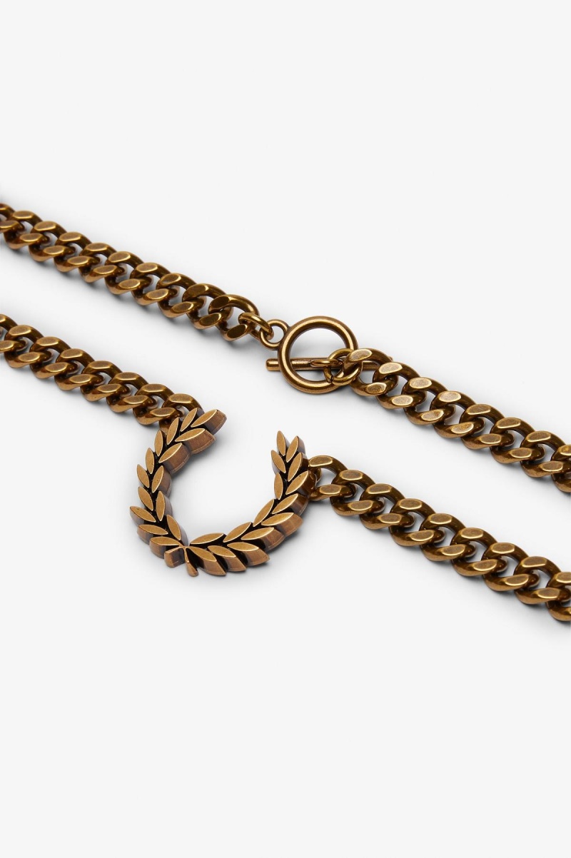 Joyería Fred Perry Fornido Laurel Wreath Necklace Accessories Doradas | YCLGT34270