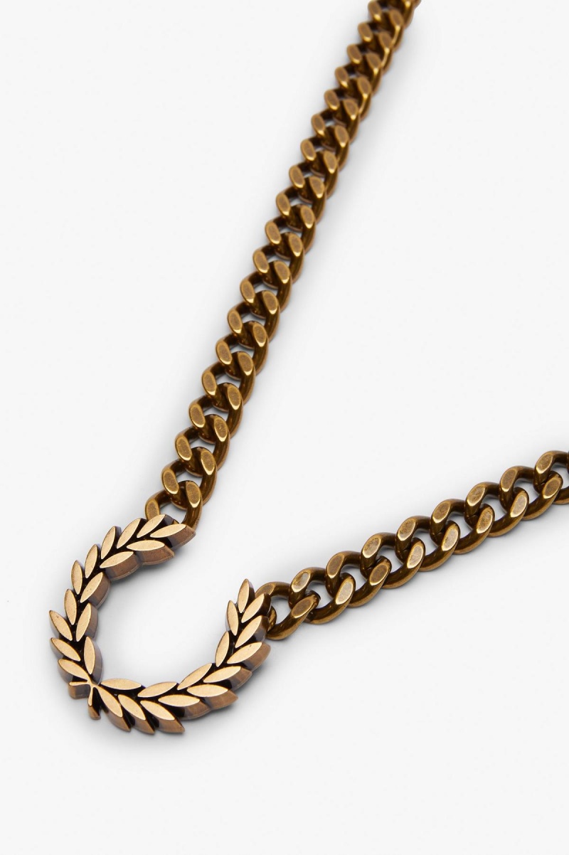 Joyería Fred Perry Fornido Laurel Wreath Necklace Accessories Doradas | YCLGT34270