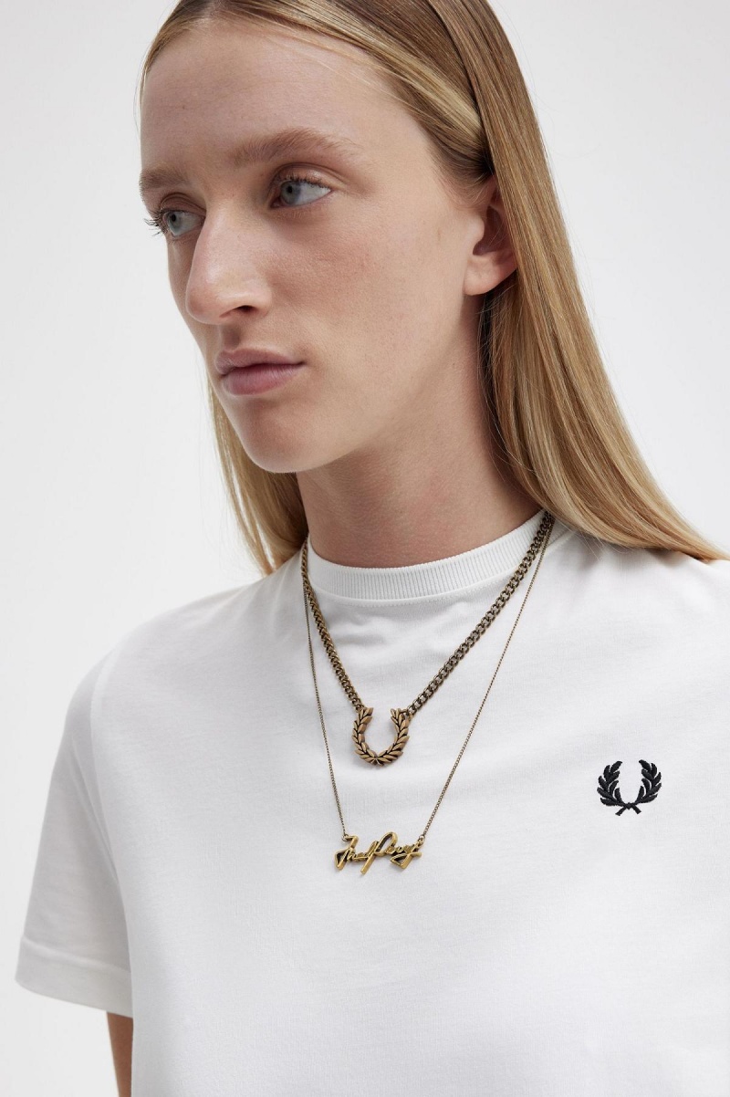 Joyería Fred Perry Fred Perry Necklace Accessories Doradas | CLCIF69332