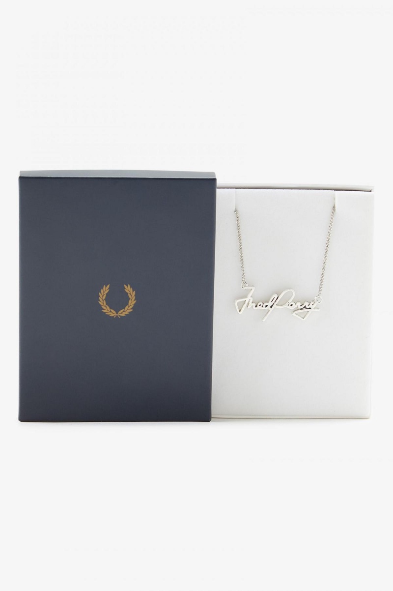 Joyería Fred Perry Fred Perry Necklace Accessories Plateadas | QCLWA67196