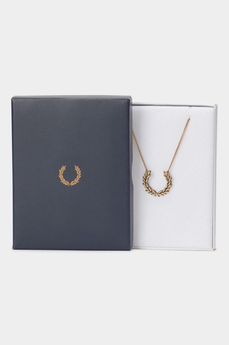 Joyería Fred Perry Laurel Wreath Necklace Accessories Doradas | PCLQX86708