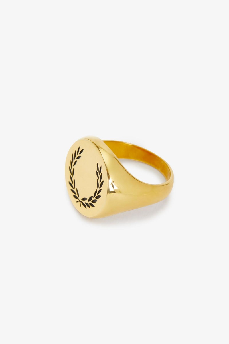 Joyería Fred Perry Laurel Wreath Ring Accessories Doradas | PCLER45168