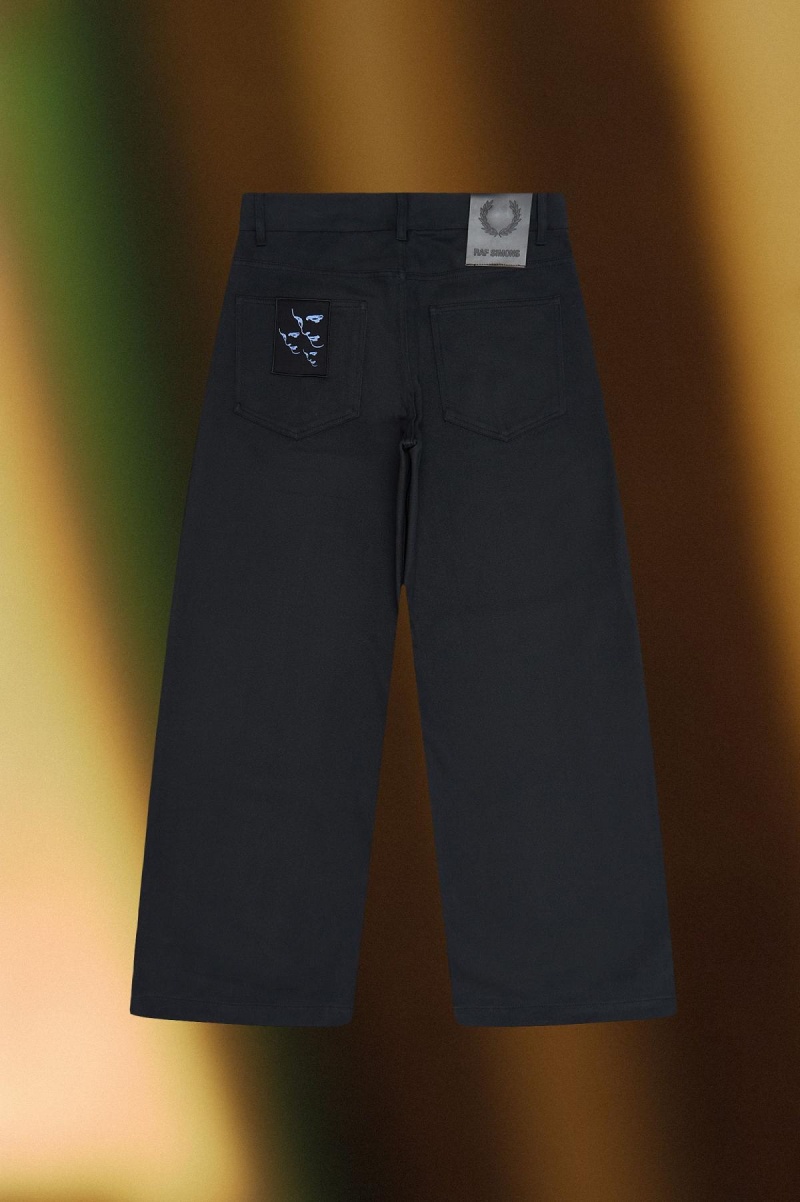 Pantalones Fred Perry Brushed Denim Trousers Hombre Negras | DCLKV12537