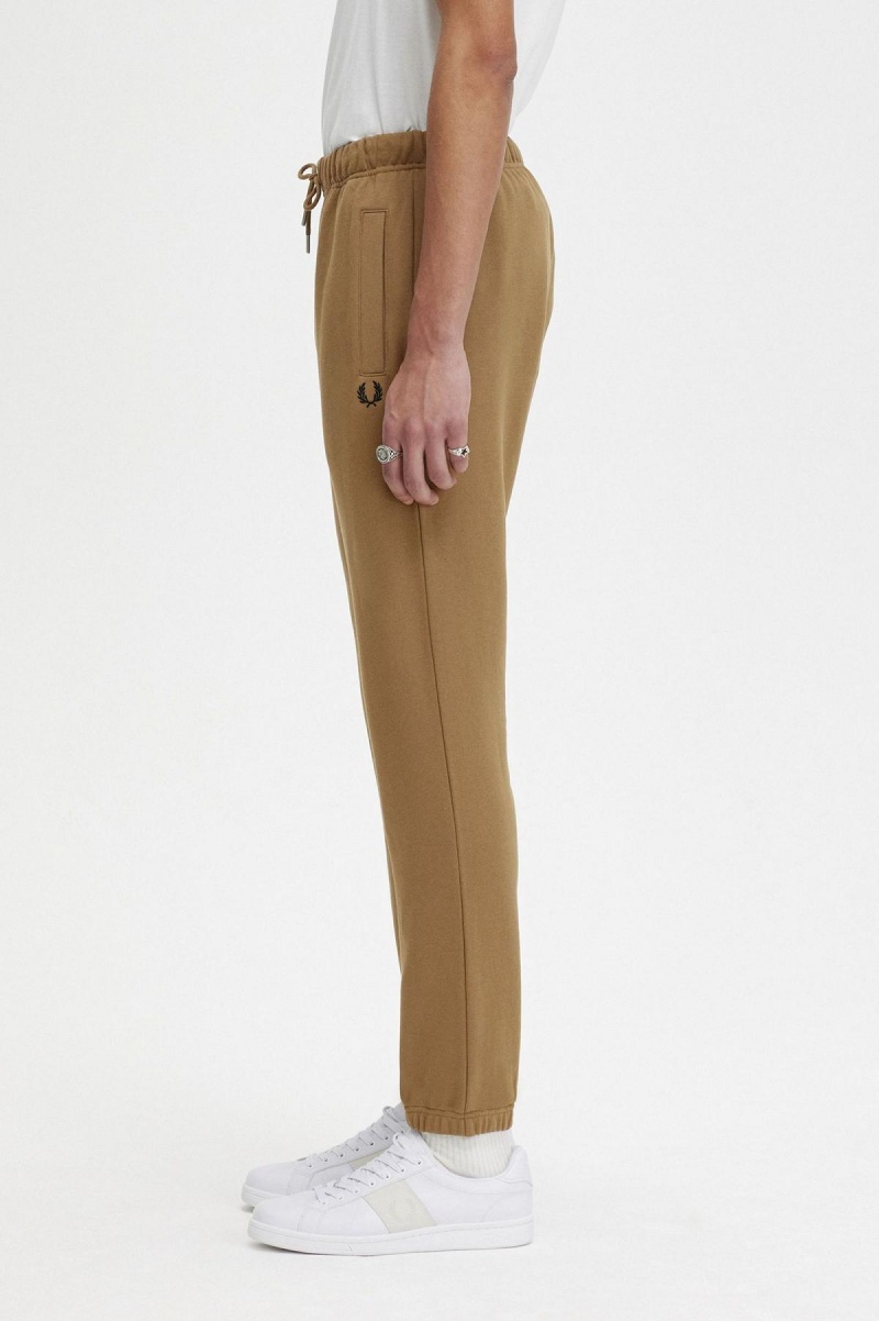 Pantalones Fred Perry Loopback Sweatpants Hombre Shaded Stone / Burnt Tobacco | ACLDF35856