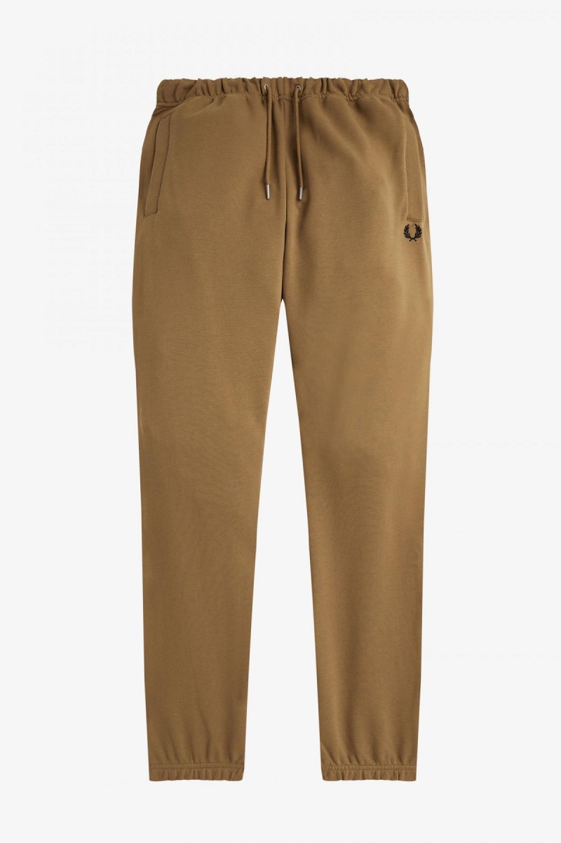 Pantalones Fred Perry Loopback Sweatpants Hombre Shaded Stone / Burnt Tobacco | ACLDF35856