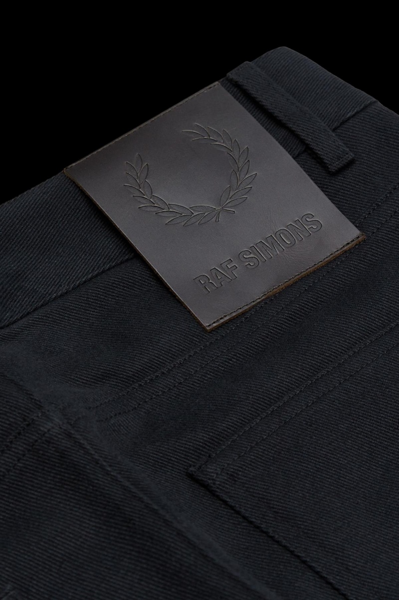 Pantalones Fred Perry Patch Detail Denim Trousers Hombre Negras | ZCLMJ61292