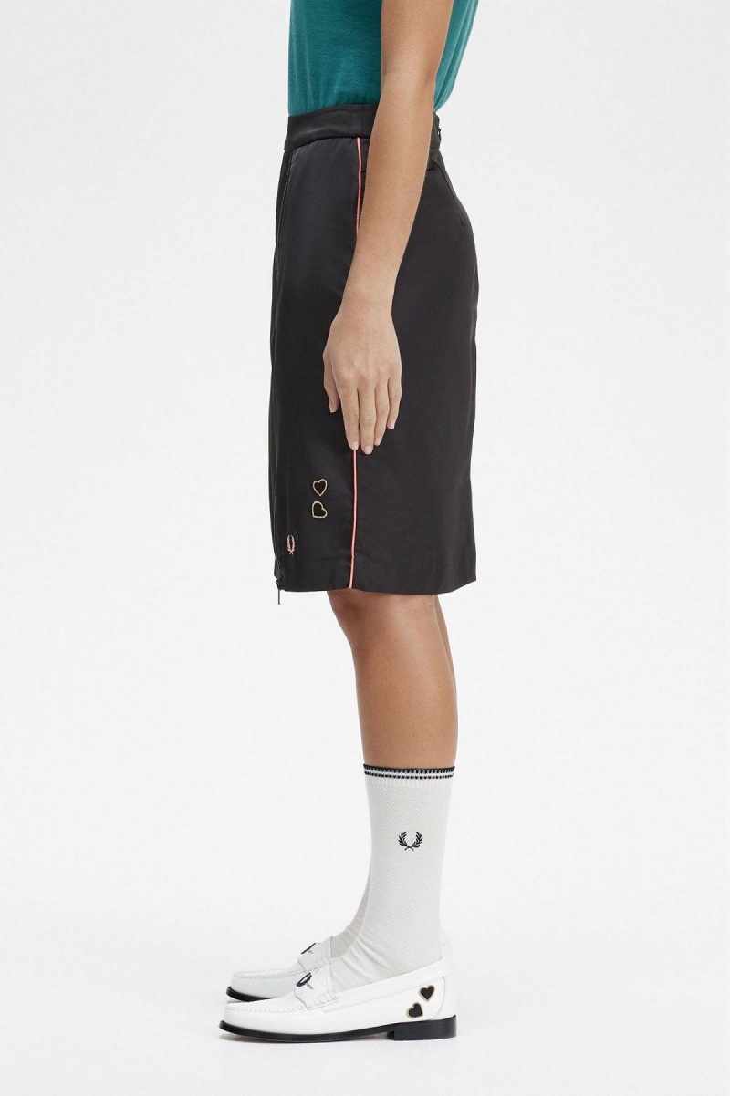 Pantalones Fred Perry Zip Detail Mujer Negras | UCLND56547