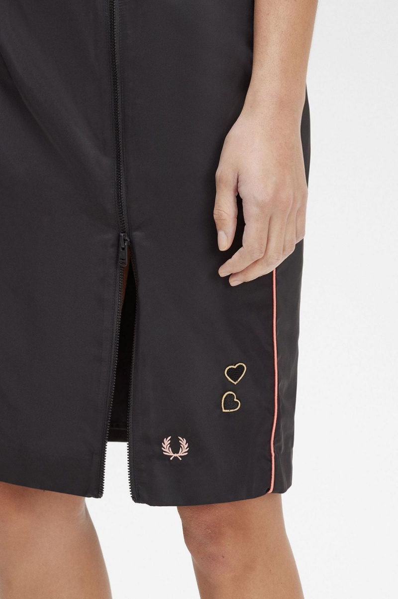 Pantalones Fred Perry Zip Detail Mujer Negras | UCLND56547