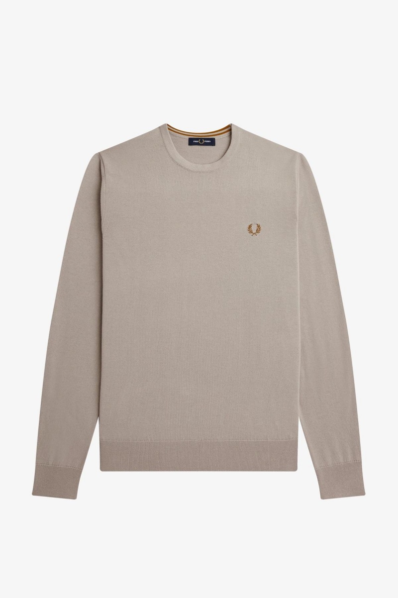 Prendas De Punto Fred Perry Classic Crew Neck Jumper Hombre Verde Menta | CLEAH87712