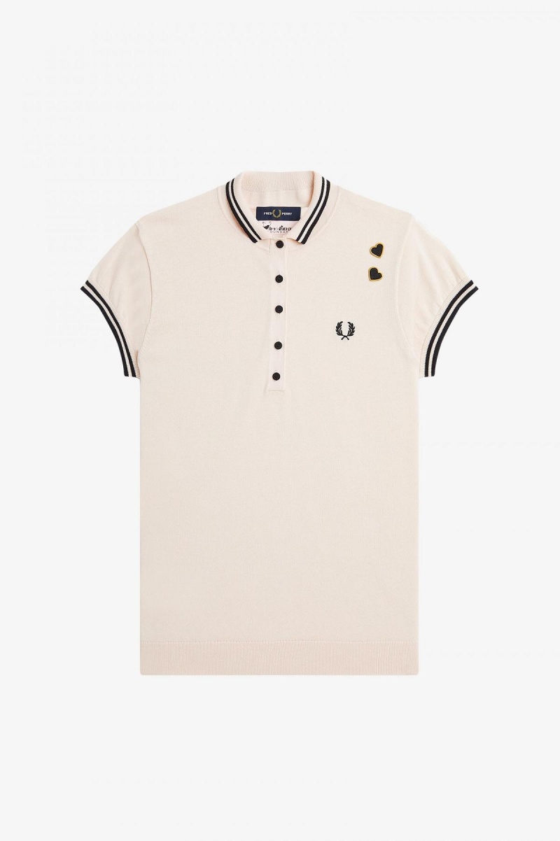 Prendas De Punto Fred Perry De Punto Shirt Mujer Rosas | CLXBR83372