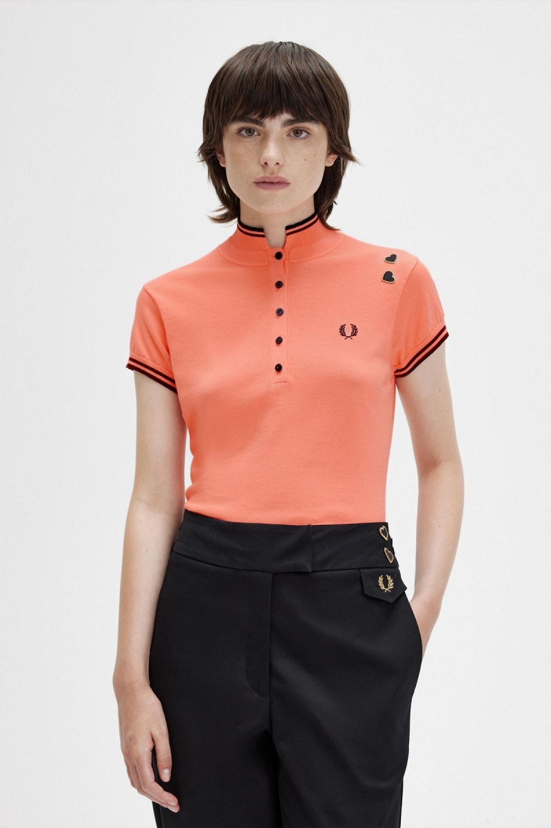 Prendas De Punto Fred Perry De Punto Shirt Mujer Coral | CLCVG71572