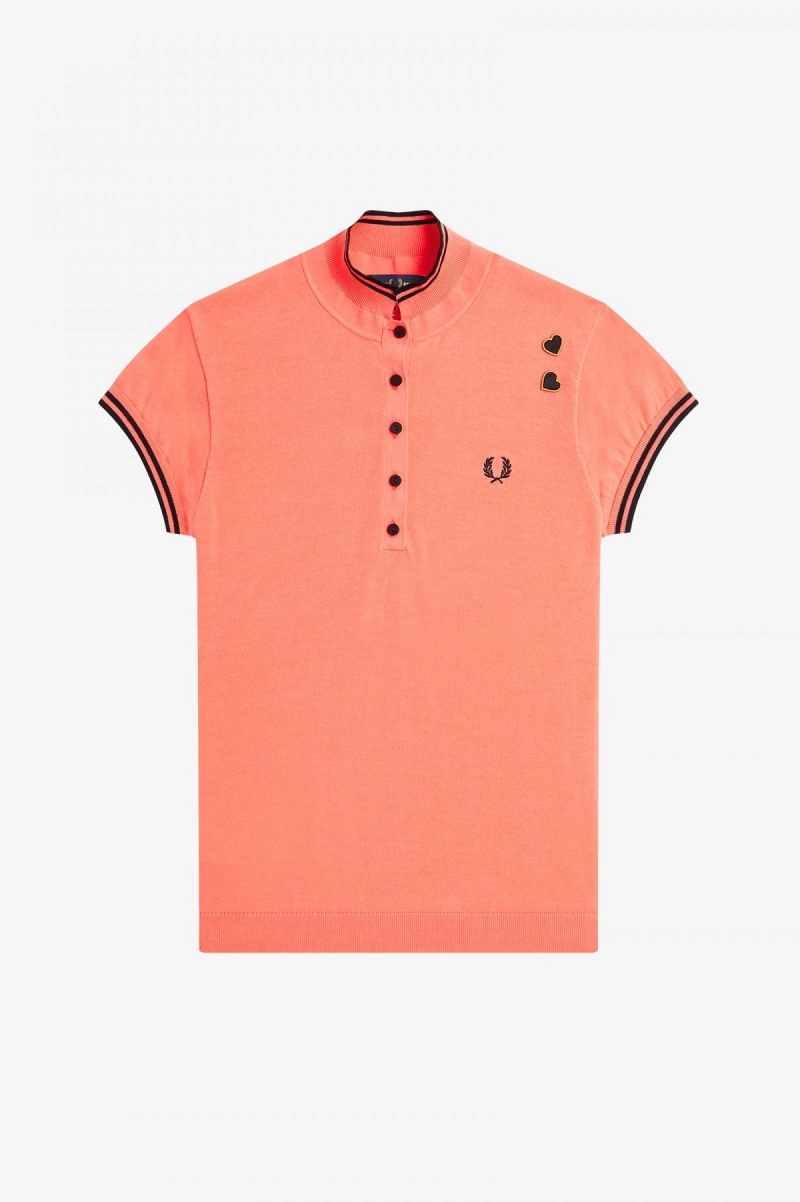 Prendas De Punto Fred Perry De Punto Shirt Mujer Coral | CLCVG71572