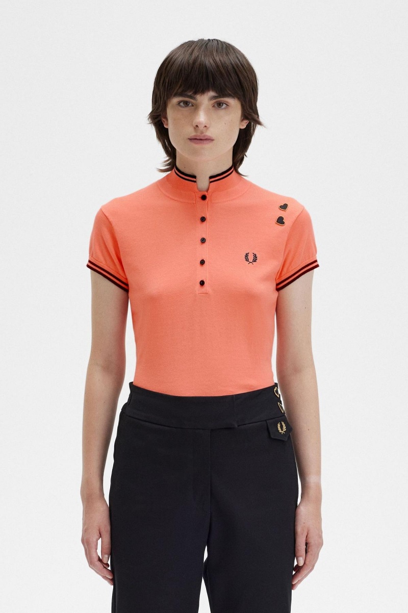 Prendas De Punto Fred Perry De Punto Shirt Mujer Coral | CLCVG71572