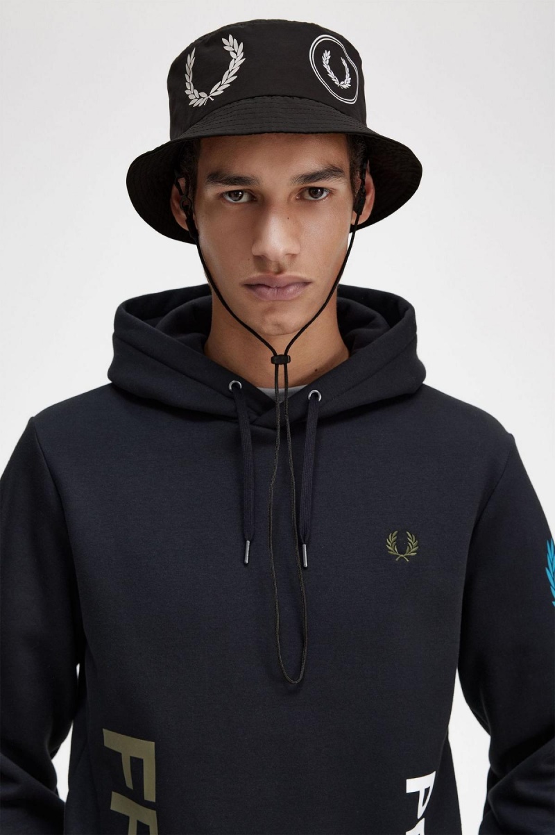 Sombrero Fred Perry Estampadas Branding Bucket Accessories Negras | CLIIZ56680