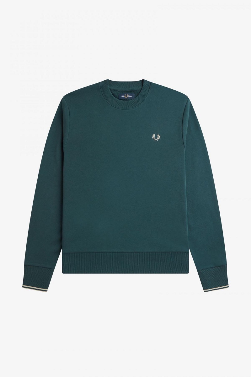 Sudaderas Fred Perry Crew Neck Hombre Azules | DCLVO22105