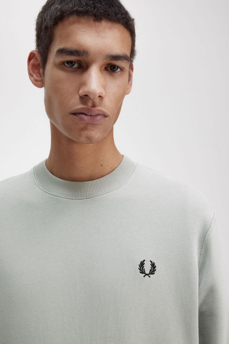 Sudaderas Fred Perry Crew Neck Hombre Limestone | ACLDF44476