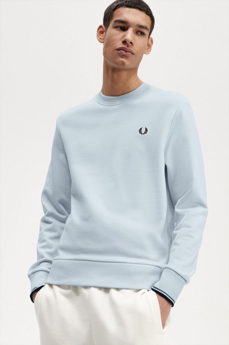 Sudaderas Fred Perry Crew Neck Hombre Verde Menta | YCLVQ42374