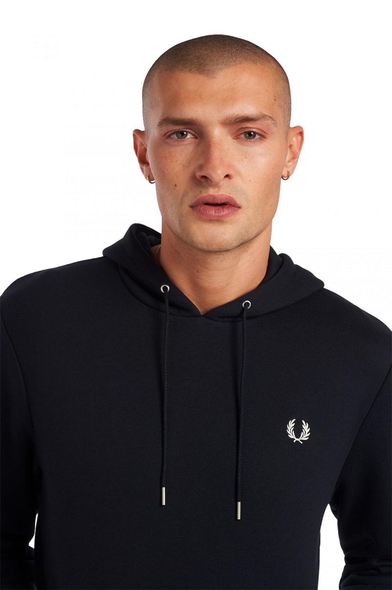 Sudaderas Fred Perry Tipped Encapuchado Hombre Azul Marino | QCLUV12299