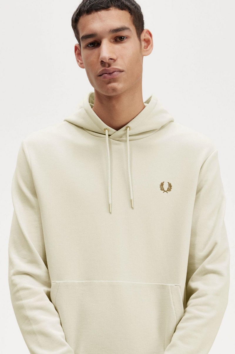 Sudaderas Fred Perry Tipped Encapuchado Hombre Oatmeal | ACLDF48028