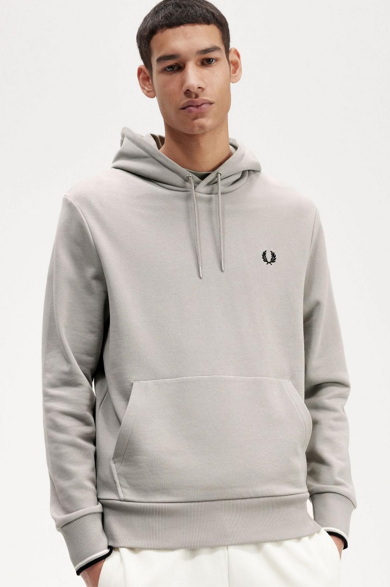 Sudaderas Fred Perry Tipped Encapuchado Hombre Limestone | CLIIZ72359