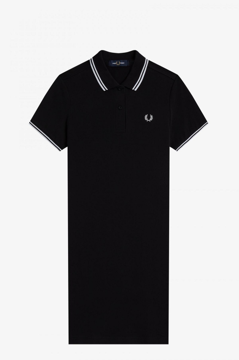 Vestido Fred Perry Twin Tipped Fred Perry Mujer Negras | CLQCS23125