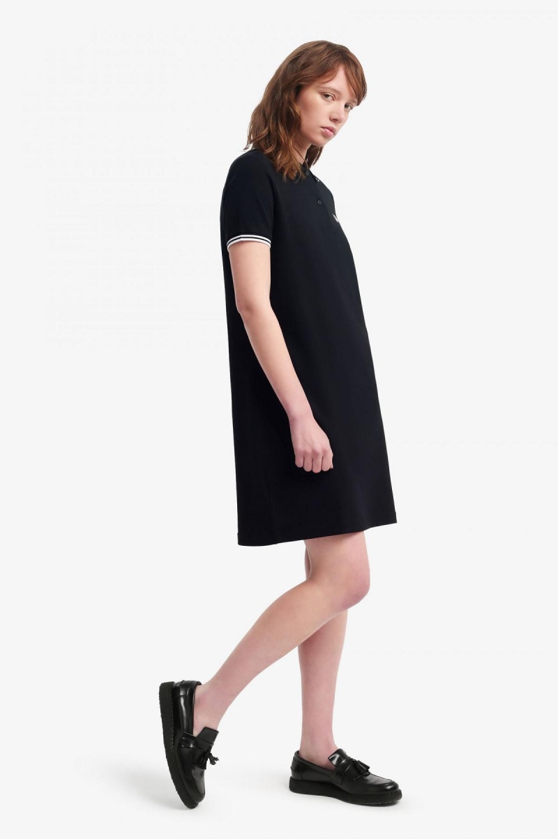 Vestido Fred Perry Twin Tipped Fred Perry Mujer Negras | CLQCS23125