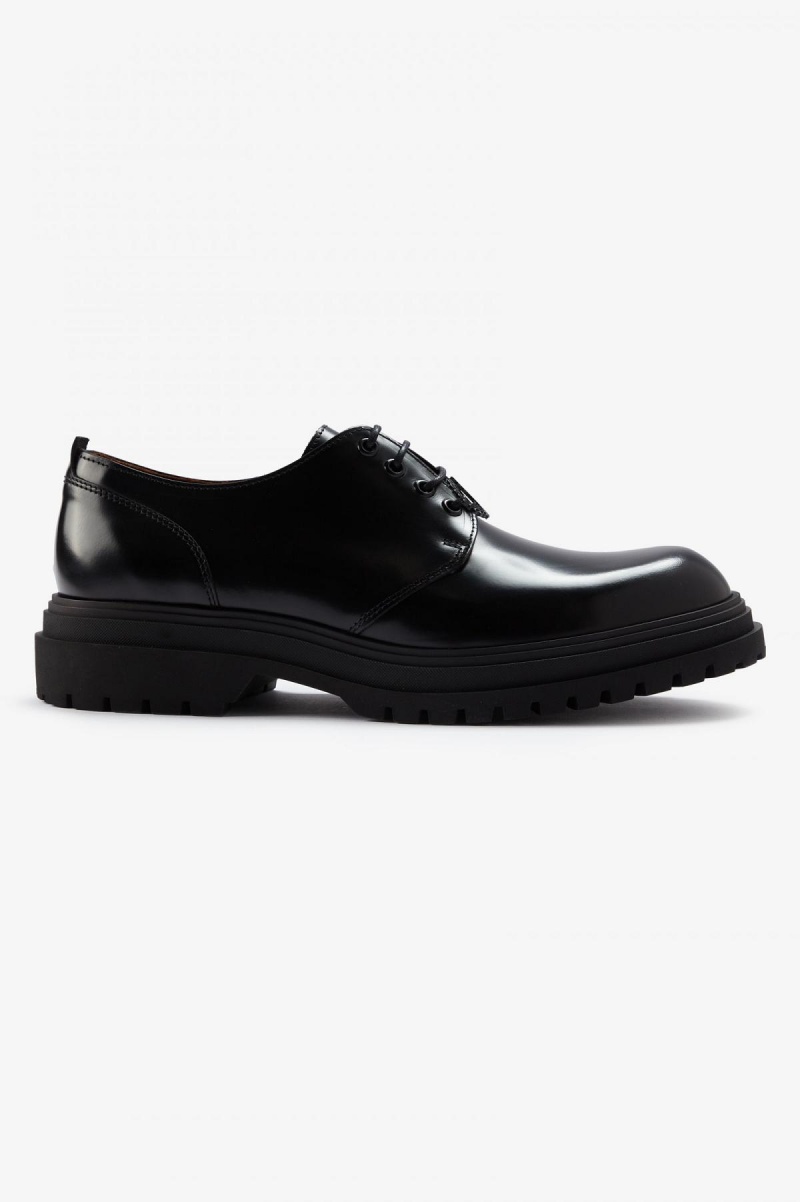 Zapatos Fred Perry Derby Mujer Negras | QCLWA11023